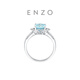 Chow Tai Fook ENZO Heart of the Ocean 18K gold aquamarine diamond ring for women EZV6724 No. 15