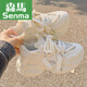 Semir atmungsable Mesh Dad Schuhe Frauenschuhe neue Sommer-Mesh-Schuhe mit Weitbeinhosen Schuhen Dicke gelöst weiße Schuhe Sneakers 9905-5 Beige Mesh Semi-Torch kostenlose Versandversicherung 37