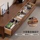 Gabinete de televisión de madera maciza de madera genji gabinete moderno de piso simple