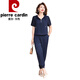 Le nouveau style de Pierre Cardin de Mama Summer à manches courtes de l'âge moyen de l'âge moyen de l'âge moyen pour les vêtements de sport moyen et âgés à la mode de grande taille de grande taille JSHY-829 XL recommandés 90-115Jin [Jin est égal à 0,5 kg]