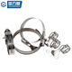 GUWANJI hose clamp with handle 304 stainless steel handle pipe clamp hand tightening clamp clamp clamp M16-25 (with holes) 10 pcs/pack
