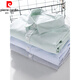 Pierre Cardin Herren gestreiftes Kurzarmhemd Japan japanisches lässiges loser Top Herren Sommer Dünn trendig vielseitiges Baumwollhemd 9721 Weiß M 100jin [Jin entspricht 0,5 kg]