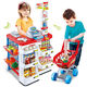 Children's House Play Toys Girls Simulate Supermarket Sales Bureau de caisse de caisse glacée Crom Candy Cart de panier