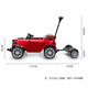 Aobele children's electric car four-wheel remote control toy car can seat men and women, baby, swing car, parent-child stroller, top with red, can stand adults + four-wheel drive + large battery