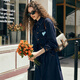 Olrain [Style Upgrade] Olrain Taille-Hug-Hug-Denim-Kleid-Frauen-Temperament Pendelrock Preußisch Blau XL