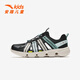 ANTA Children's Comfort Sandals Summer New Style Boys' Anti-Slip Wear-Resistant Frame Shoes Medium and Large Children's Trendy Fashion Beach Shoes Black/Ice Crystal Green-2 38 The shoe shape is too fat. If you have thin feet, it is recommended to take a smaller size.