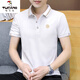Holzspecker [hochwertige Baumwolle] Sommer-Kurzärmer-T-Shirt-LED-LED-Perlen-Perlen-Laderaum-Gelegenheitskragen-Polo-Hemd 679 Weiß + 679 Hellblau M (80-110jin [Jin gleich 0,5 kg])