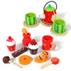 Große Hand hält kleine Hände neue hölzerne Kinder Nachmittagstee Dessert Simulation Tee Set Handheld Box Baby Rollenspiele Nachmittagstee (Modell 761