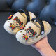 Chaussures de trou pour enfants de Nezha Slippers pour garçons en été Nouveau dessin animé Bébé intérieur sans glissement portant des chaussures d'orteil sandales kaki couleur 28 -29 taille [longueur intérieure 17cm]