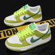Putian AJ men's shoes dunksb green apple children's shoes sports shoes primary school students friction will sound Air Force No. 1 female 1391 green apple 31 size