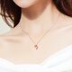 Promise of Love Dolphin Love 18K Color Gold Necklace Women's Rose Gold Jewelry Chinese Valentine's Day Birthday Gift for Girlfriend