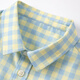 David Bella Ollet sells children's shirts, boys' shirts, cute baby tops, summer clothes, plaid shirts for boys, yellow 80 cm (recommended height 73-80cm)