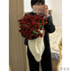 
Shantoulin Village sends girlfriends bouquets blanket DIY material package rose bouquet finished rose cover blanket wool crochet gift (A693) small 80cm milky white + yellow lily of the lily of the lily of the lily of the