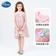 Disney Girls Princess Dress Summer Seaside Resort Style Tank Top Girls Dress Skirt TD2EQ010 Pink 140