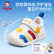 Babu Dou Baby Sandals 2025 Summer New Anti-mosquito Breathable Outdoor Shoes Soft Sole Anti-Slip Functional Shoes Baotou Children's Shoes College White Hollow Large Net 24 Inner length of the shoe 15cm, suitable for feet 14.5cm long
