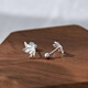 (YS) Pure silver 999 sterling silver butterfly earrings earrings sterling silver 9999 pierced ears for sleeping without removing screws earrings pure silver 999 brushed butterfly earrings