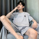 酷章男士睡衣夏季短袖薄款休闲可外穿套装2025新款男款夏天大码家居服 hde9928 均码 男l