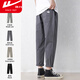 Huili casual pants for men spring and summer loose straight work clothes for men trousers for young people nine-point tapered handsome boy pants for men khaki gray [summer thin style] XL