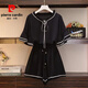 Pierre Cardin Koreanische Version Lotus Blatthülle Top High Taille Wide-Bein Shorts Zweiteiler Sommer Loose Hong Kong Aroma klein 2025 neuer Stil 682# Off White S