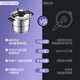 SUPOR (SUPOR) 304 stainless steel explosion-proof pressure cooker gas pressure cooker induction cooker universal household binaural pleasant spin with steam grid 6L 100KPA high pressure 22cm Qiaoyi open