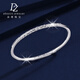 Duozun platinum bracelet for women pt950 curly grass pattern platinum bracelet for women platinum solid bracelet Chinese Valentine's Day gift inner diameter 62mm weight 33-34g thick about 3.4mm