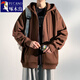 Woodpecker (TUCANO) spring and autumn hooded sweatshirt men's trendy American heavy jacket men's young couple casual loose tops men's clothing QCC-B502-FK693 Black XL