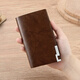 MashaLanti card bag men's anti-theft bank card certificate bag ultra-thin leather storage bag card case practical Father's Day birthday gift