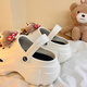 G.Duckkids kleine gelbe Ente süße Kinder mit dick gelöstem Eva Hole Schuhen Mädchen 2025 Neue Sommer Wear Anti-Rutsch-Tasche zu Kopf-Sandalen weiße Duffy Bear 34 -35