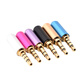 3.5MM headphone audio plug four-section audio welding head three-section headphone plug 3.5 stereo audio head 3.5mm three-section audio plug black