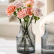 
Flowers Xinyi Glass Vase Smoke Gray Small Vase Hydroponic Water-raising Flower Container Interior Decoration Desktop Flower Appliance 6636