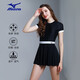 Mizuno (Mizuno) Swimsuit женский платье на каблуке быстросохнуть пляжное купальник лето французский простая модная горячая пружина купания A1319 Black S