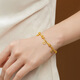 Liufu Jewelry is full of money and lots of copper coin pendant gold bracelet shattered ice gold bead bracelet priced L19G0002DS 10.65 grams (including labor cost 1,076 yuan)