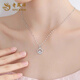 Lao Fengxiang PT950 platinum Möbius necklace, platinum pendant for women, birthday Double 11 birthday gift for girlfriend, gift for wife, platinum Möbius pendant, about 1.6g, free S925 silver chain