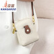 Kangourou 2025 petit sac pour femme nouveau style sac pour femme en cuir véritable souple sac pour téléphone portable sac seau polyvalent sac à bandoulière tendance mini sac pour femme blanc cassé