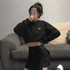 耐克（NIKE）卫衣男士外套夏季新款连帽防风运动服健身训练时尚休闲套头衫 FN3889-010/黑色 L