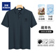T-shirt à manches courtes Romon Polo Men's Polo Xinjiang Heavy Long Velvet Cotton Summer Businet Business haut de gamme Paul Top Coffee Brown [Heavy] L