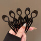 He Jiagong multi-functional small fish hairpin U-shaped hair artifact female back head ball head fixed clip headdress 3# large brown 5 pieces