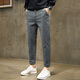 
Woodpecker casual pants for men 2025 new summer business nine-point straight stretch slim fit versatile trousers 1502 gray 30