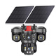 
Weimanji 4G5G solar surveillance camera lifetime traffic-free three lenses, three rotations, no grid, no electricity, 360 degrees panoramic tracking, no dead angle night vision, outdoor ultra-high definition outdoor 5G three rotation three lenses [lifetime traffic-free] 20W dual solar panels, permanent 30-day loop playback + 24 million 4K ultra-high definition pixels 2