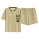 Fhhuabd-Pyjamas mit Brustpolster für Frauen 2024 Neue Sommer-Baumwoll-Kurzärmel-Shorts im Internet-Promi können Home Clothing-Anzug qgl-6627 m-Brustloser Pad [75-95jin [Jin gleich 0,5 kg]]]