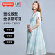 费雪（Fisher-Price）费雪孕妇夏装连衣裙2025新款时尚假两件宽松T恤长裙夏季孕妇裙子 绿色连衣裙 L【125-145斤适穿】