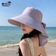 
Summer sun hat, fashionable and versatile large brimmed shawl bow fisherman hat outdoor bike climbing sun hat 8759-Champagne rice [Shawk neck protection] hat 55-58cm