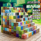 Minecraft Building Blocks Spielzeugpuzzles für Kinder im Alter von 3 bis 6 Jahren montiertes MC Magnetmagnet Magnetische Anziehung 1049 Stücke magnetischer Quadrate [886 Quadrate]