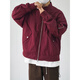 RONGXITU Japanese spring fashion brand contrasting lapel jacket men and women ins retro couple loose casual work jacket SSQ-691# blue M