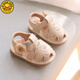 G.DUCKKIDS summer 1-2 year old female baby shoes Baotou soft sole toddler shoes 6-12 months baby hollow anti-slip toddler sandals XKA012 pink 16 inner length 11.5 cm