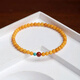 Fat Donglai same style chicken fat yellow old beeswax amber bracelet millet pearl pine bracelet multi-turn retro old style inlaid simple 6mm single circle 160mm