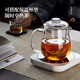 YIHUTEA Teapot Glass Teapot Glass Tea Set Tea Water Separation Teapot Glass Kettle Insulation Heating Tea Maker One Pot 2 Cups 650ML Teapot