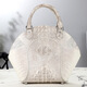 Kavanti Himalaya Shell-Tasche Licht Luxusmarke Strukturierte Krokodil-Leder-Frauentasche Echtes Leder große Kapazität Crossbody Handtasche Himalaya White-Small