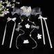 Fujiu sweet fairy bow tassel hairpin set retro bride wedding forest style atmospheric wedding dress accessories hair accessories set