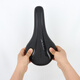 Coussin de vélo géant ATX830 CORDE DE SEAT DE VILLE DE VILLE CORDE ROAD ROAD SOFT Comfort Saddle All Black [28x15cm]